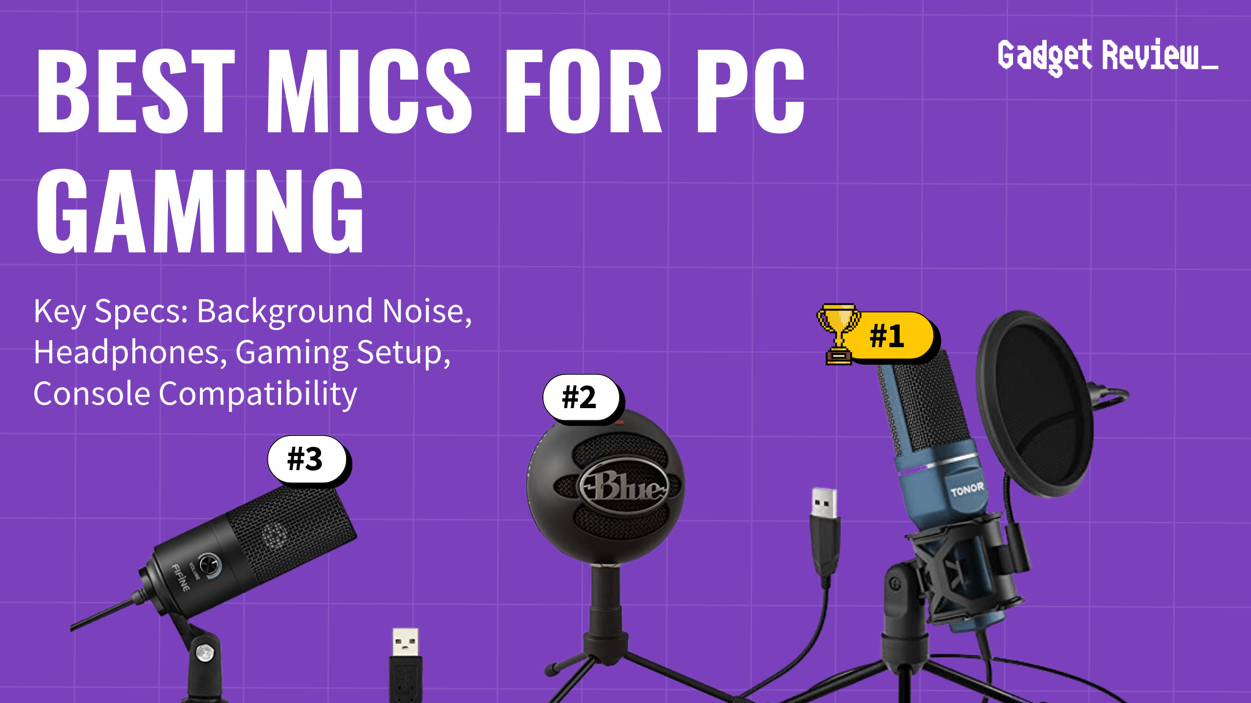 best mic for pc gaming featured image that shows the top three best gaming headset models