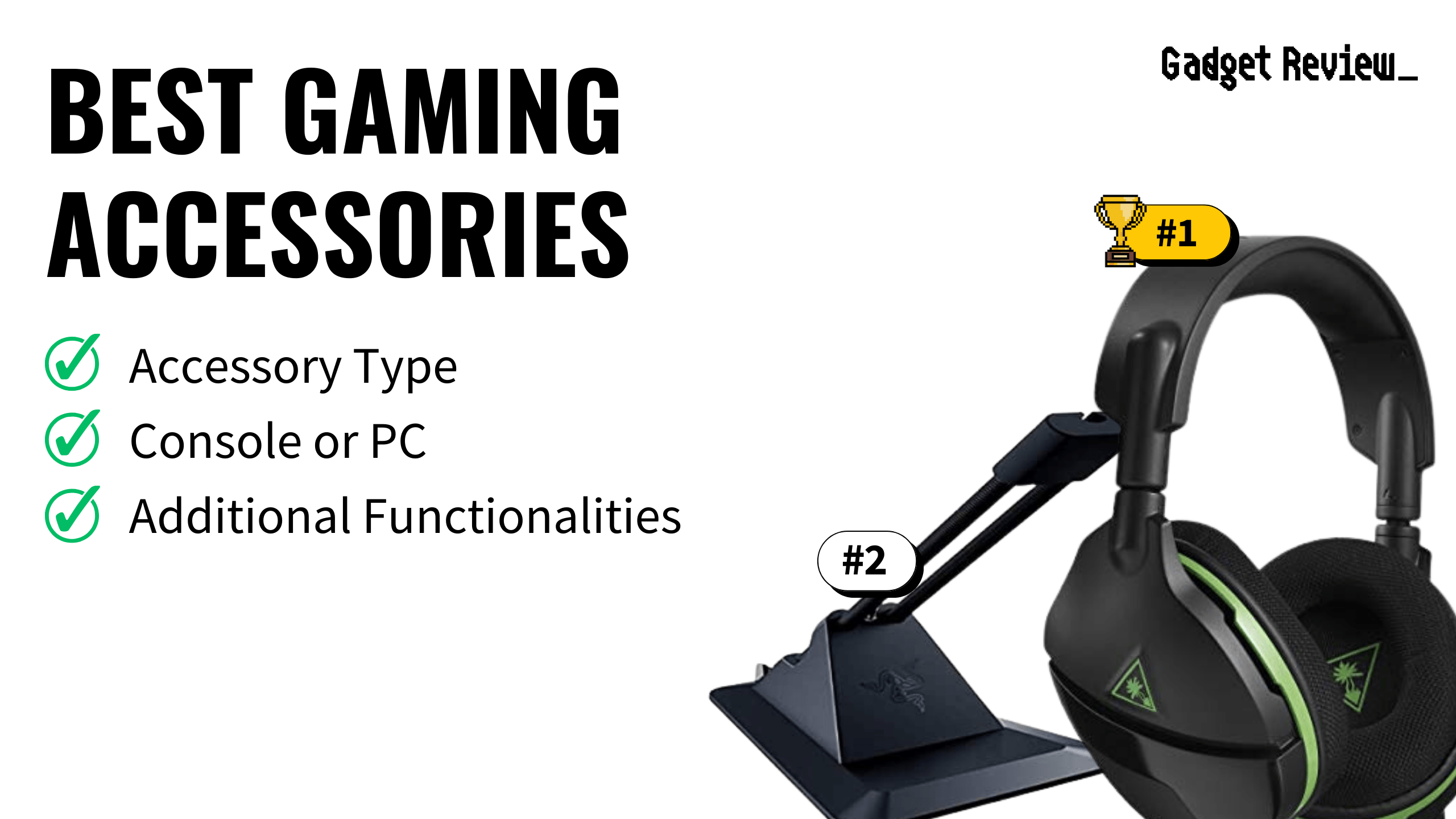 best gaming accessories featured image that shows the top three best gaming accessorie models