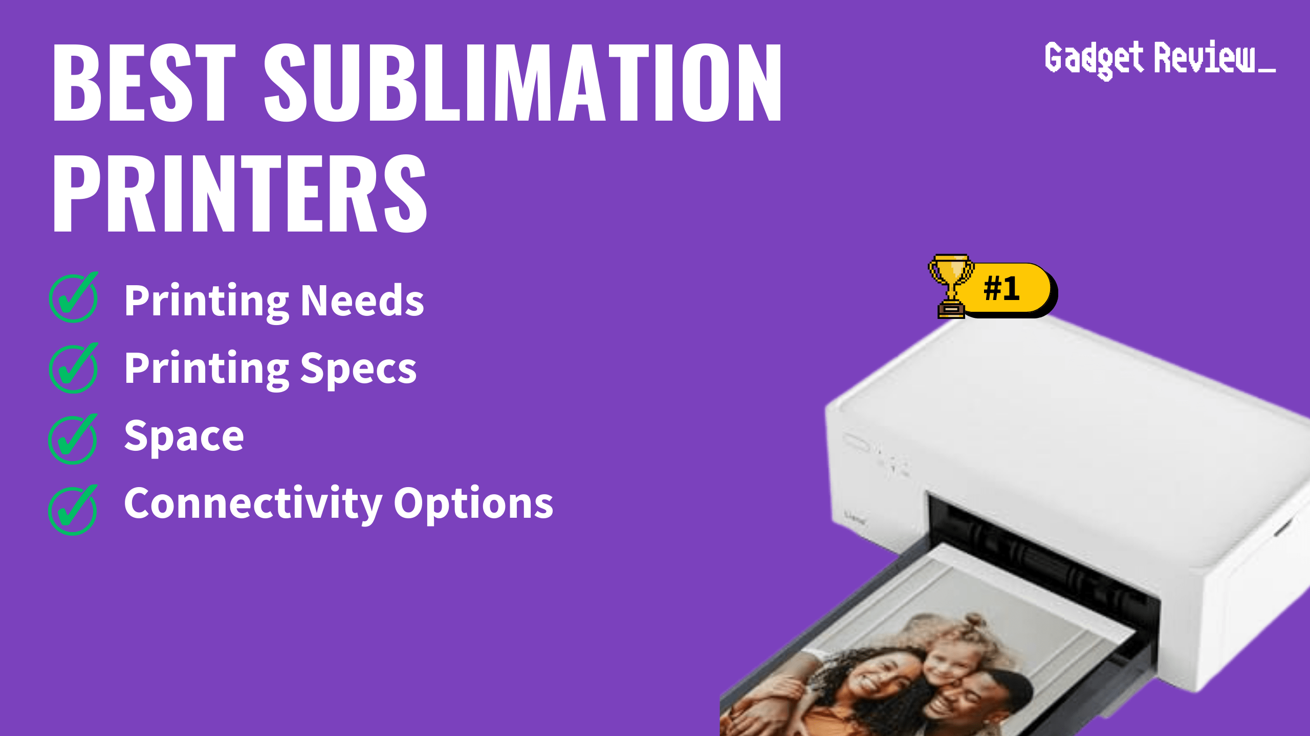 best sublimation printer featured image that shows the top three best printer models