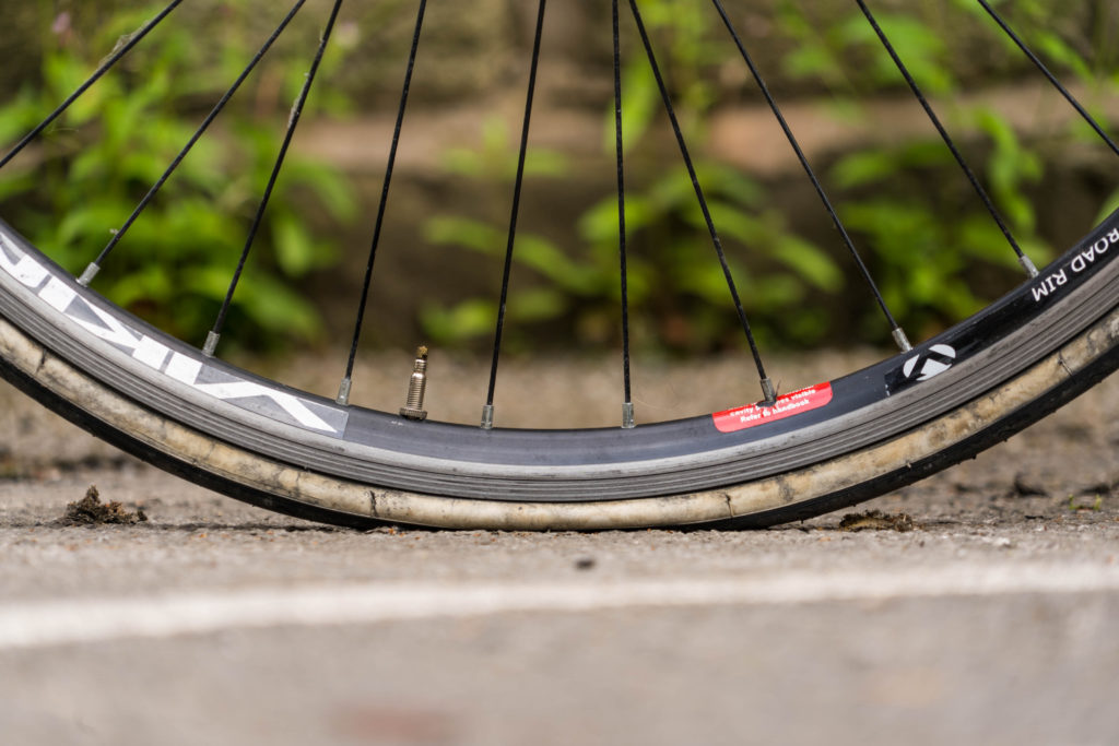 Cycle flat tire