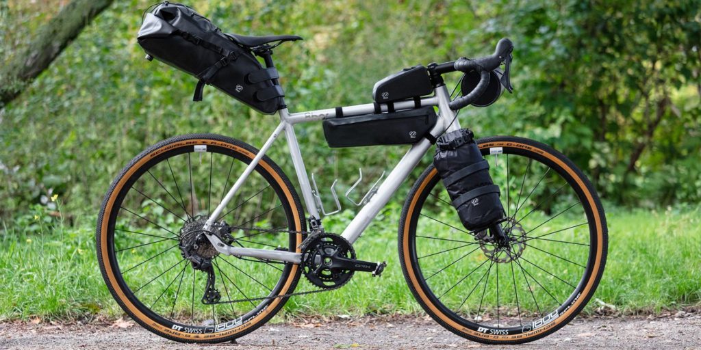 Cyclist with frame bag