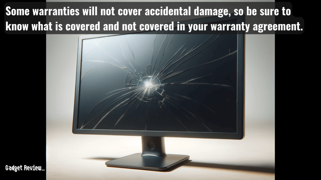 a damaged monitor screen.