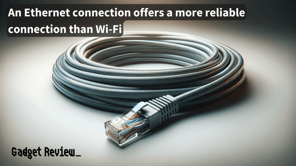 An ethernet connection cable.