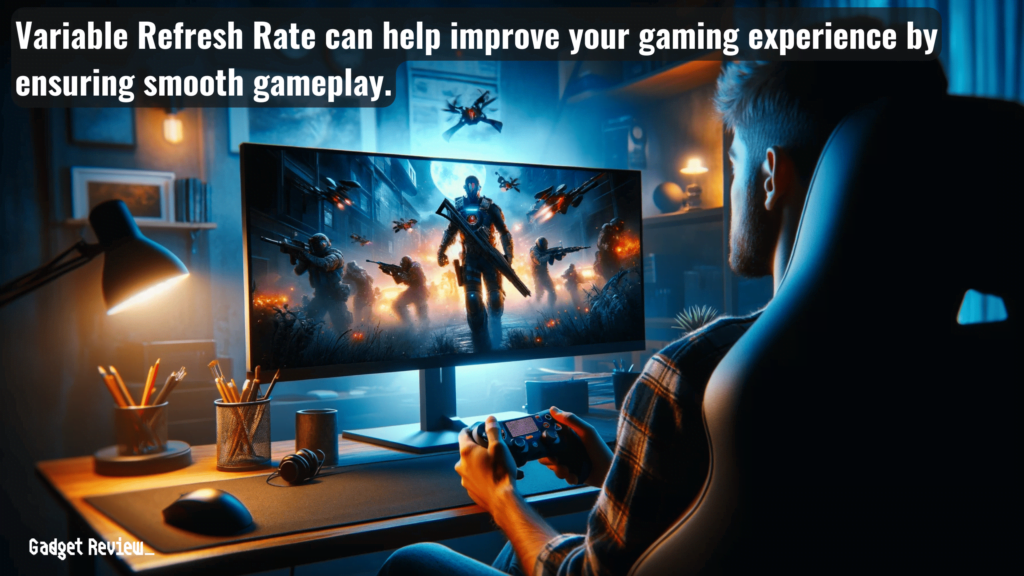 Person playing game on a system.