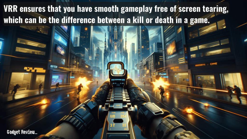 An example of screen tearing on a game.