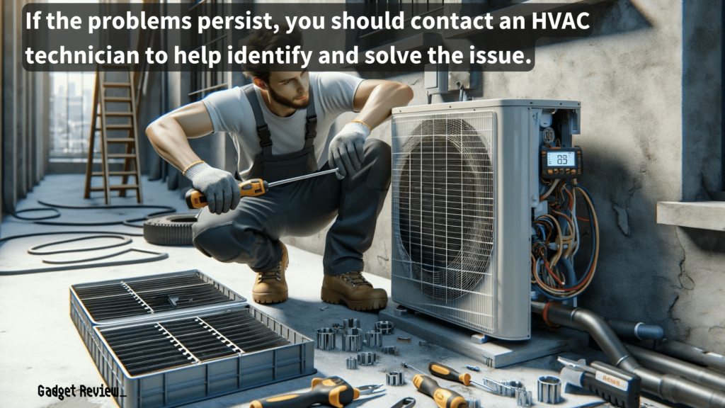 HVAC technician repairing an air conditioning unit