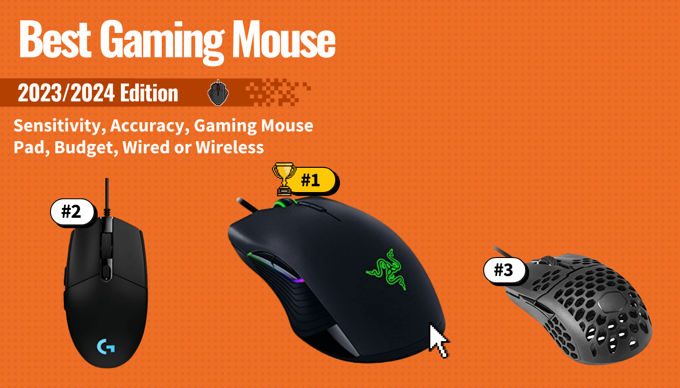best gaming mouse featured image that shows the top three best gaming mouse models