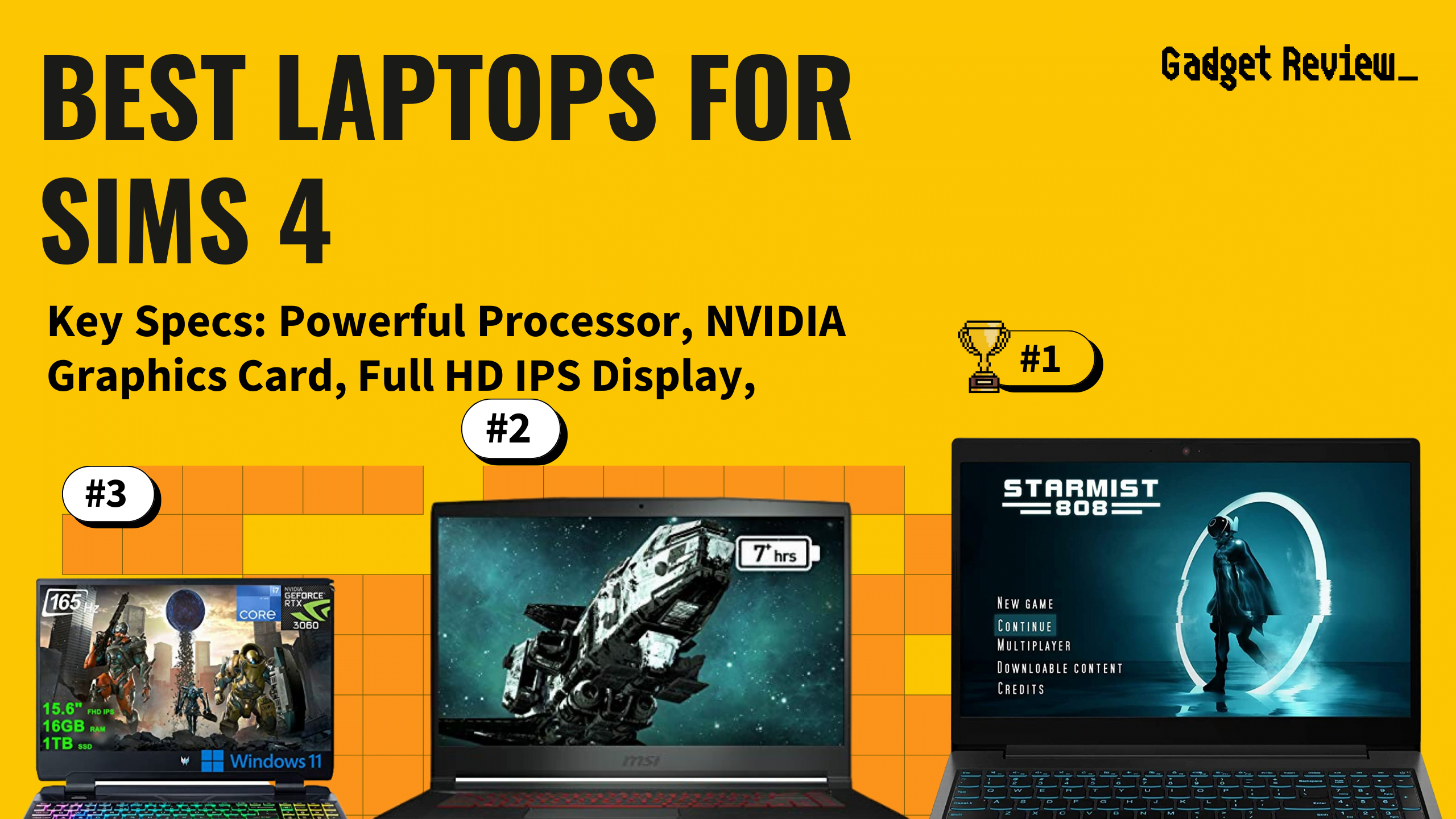 best laptop sims 4 featured image that shows the top three best gaming laptop models