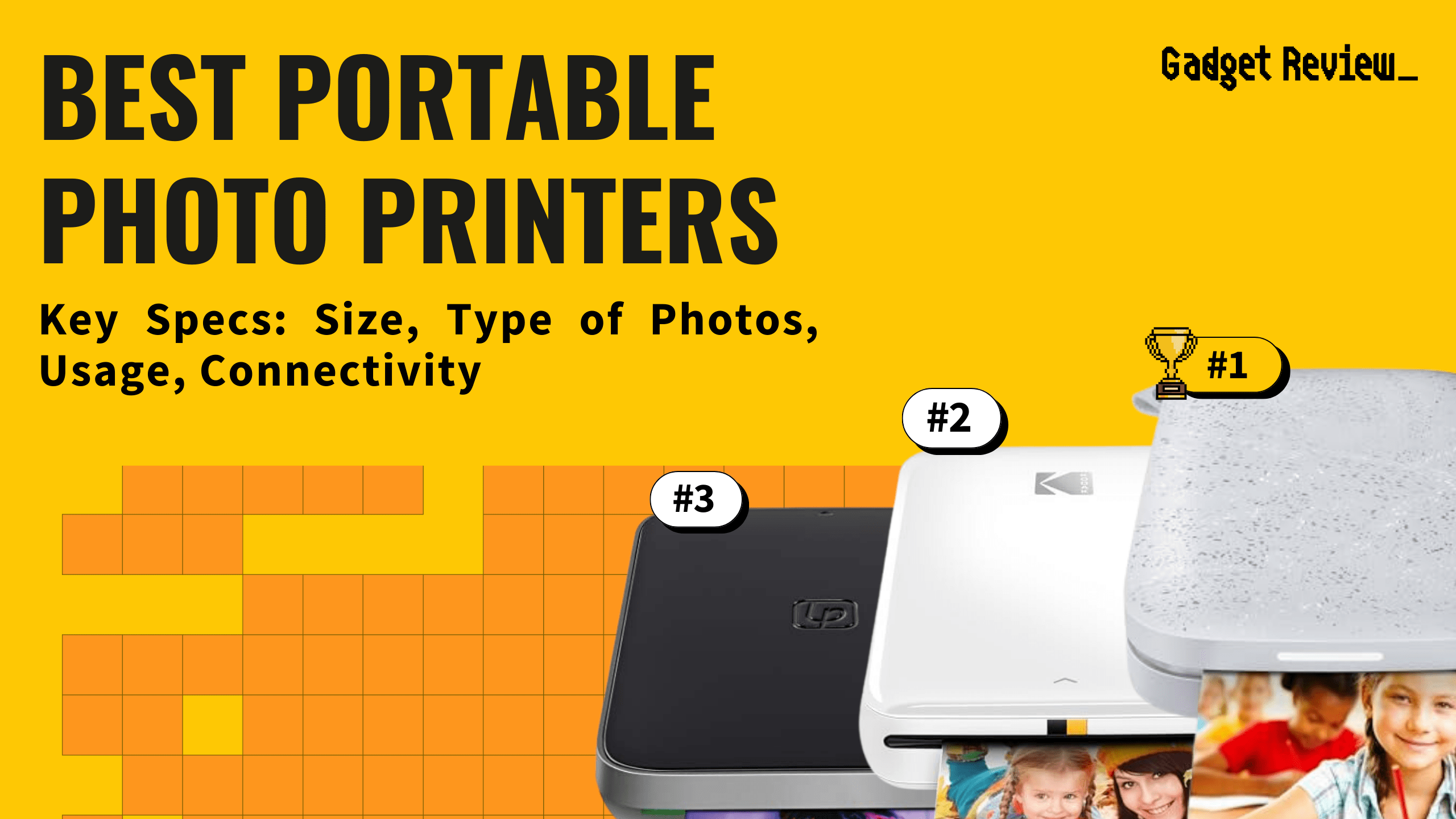 best portable photo printer featured image that shows the top three best printer models