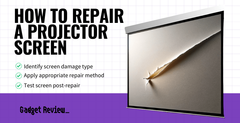 how to repair a projector screen guide