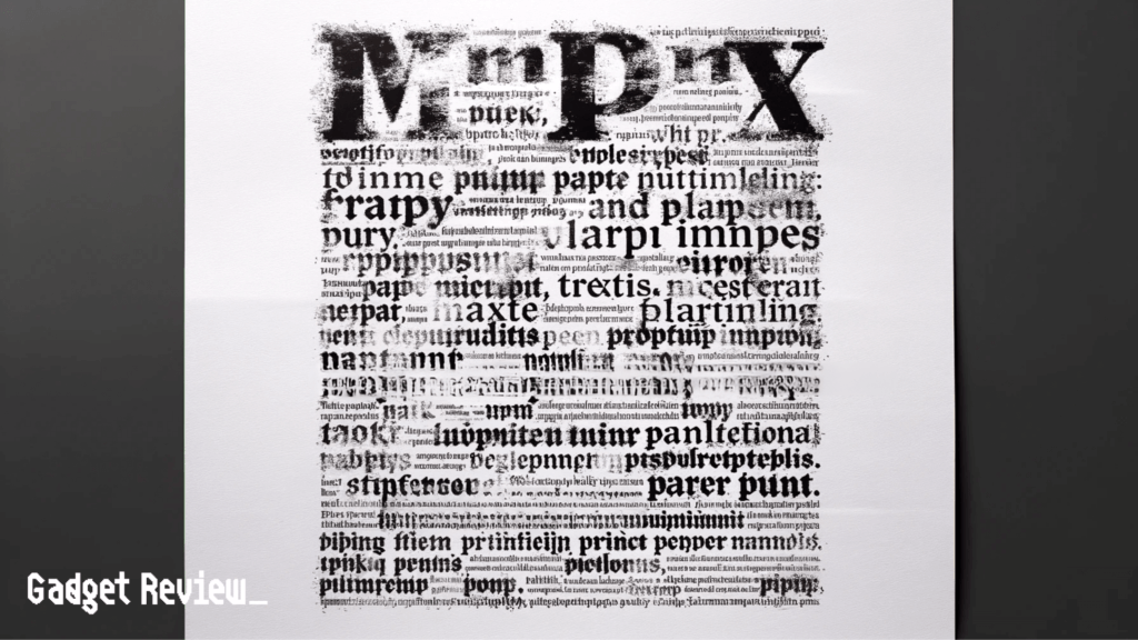 faded text on a print