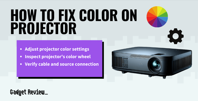 how to fix color on projector guide