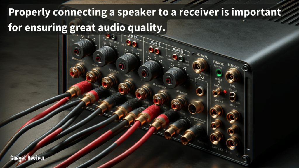 speaker system connected to a receiver