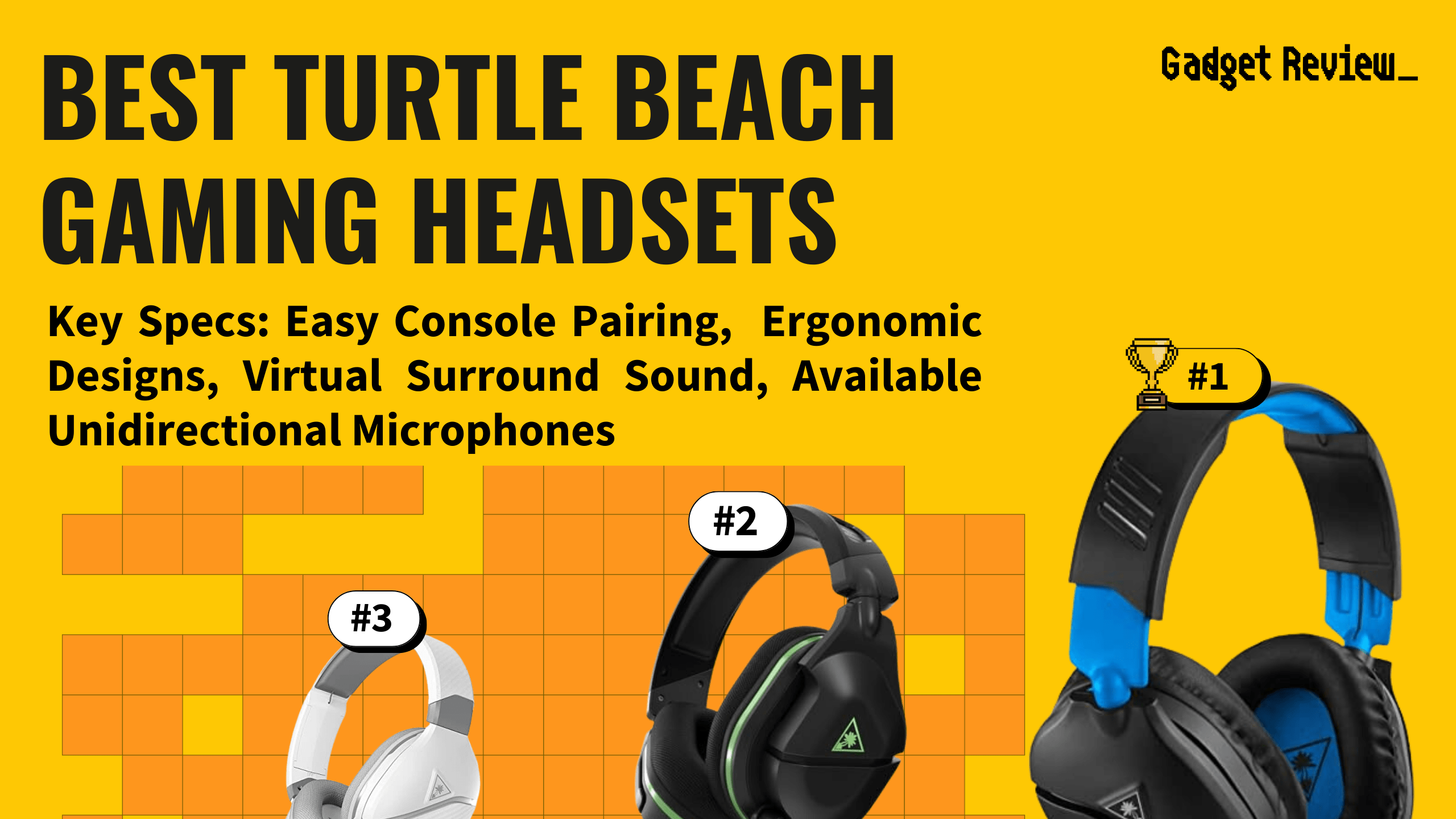 best turtle beach gaming headset featured image that shows the top three best gaming headset models