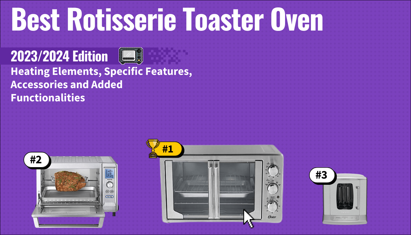 best rotisserie toaster oven featured image that shows the top three best microwave models