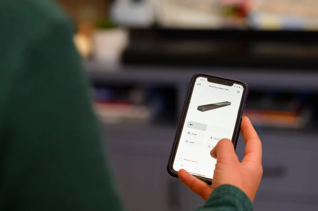 soundbar app on a phone gearlab