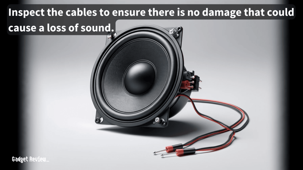 A speaker with cables
