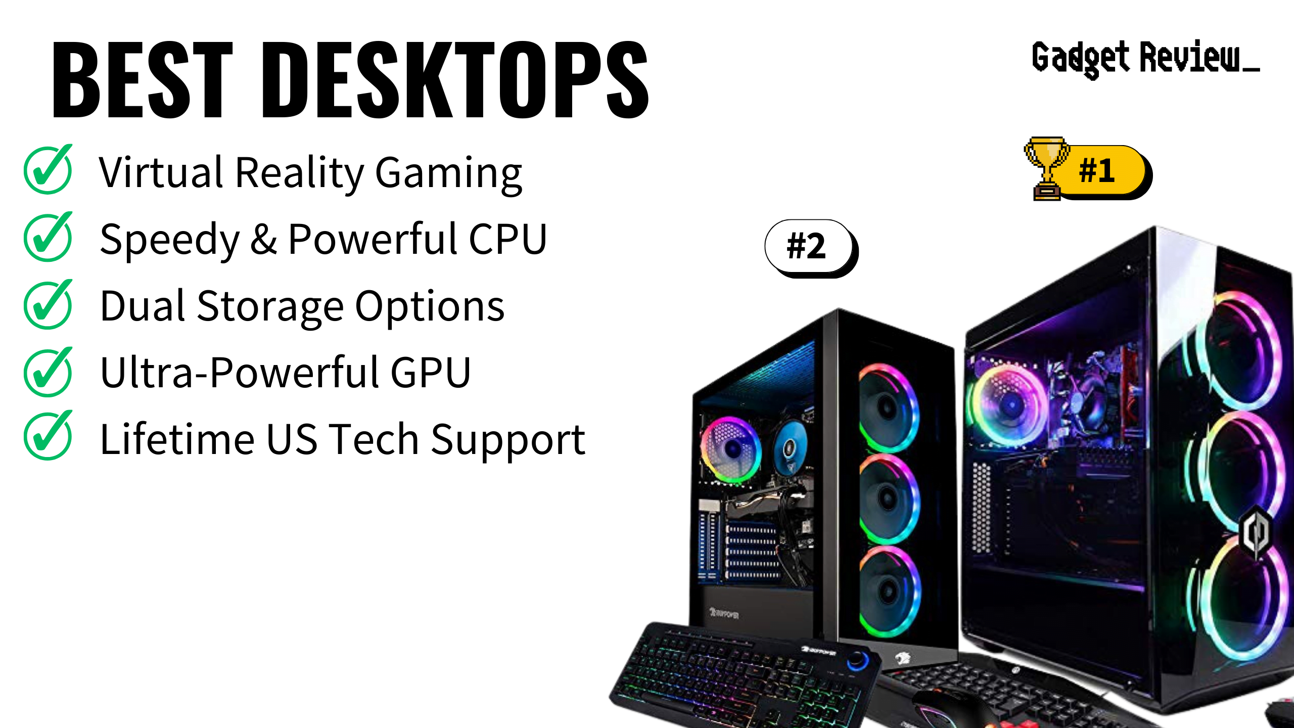 best desktop computers featured image that shows the top three best computer models